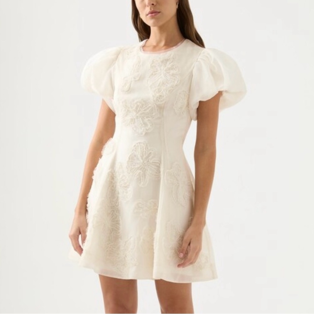Aje off white Dress with Pearl Detail, size US 12, new with tags - Picture 2 of 10